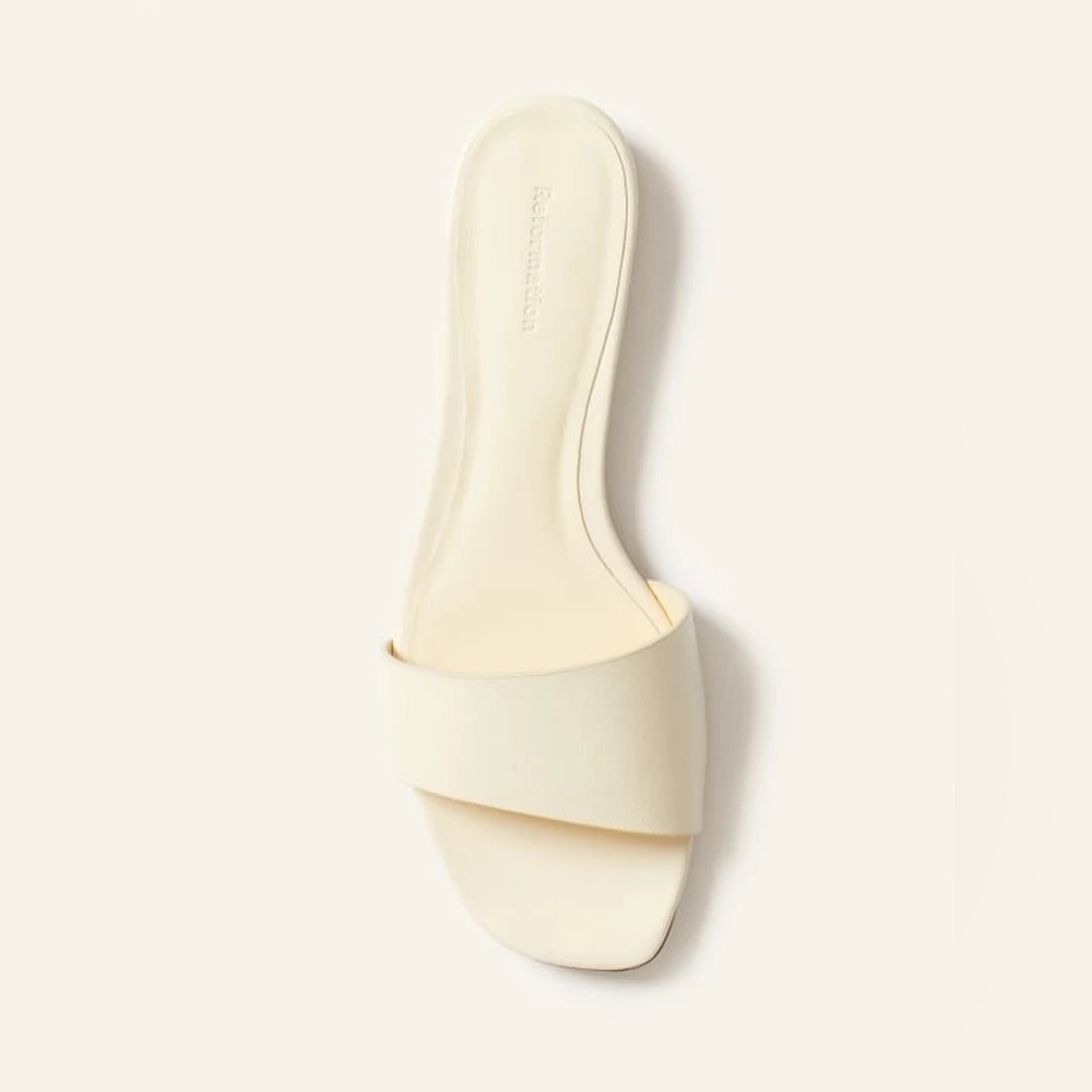 Reformation Joey Asymmetrical Flat Slide
